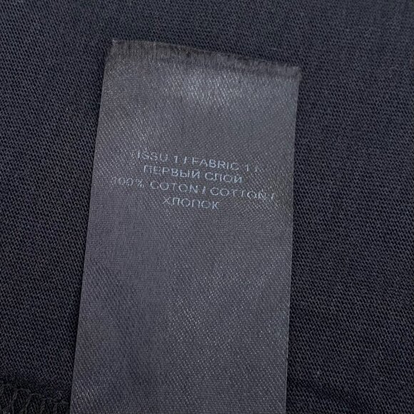 Balmain Black Logo Letter Printed Cotton Round-Neck Short-Sleeved T-Shirt XXL - Picture 2 of 7